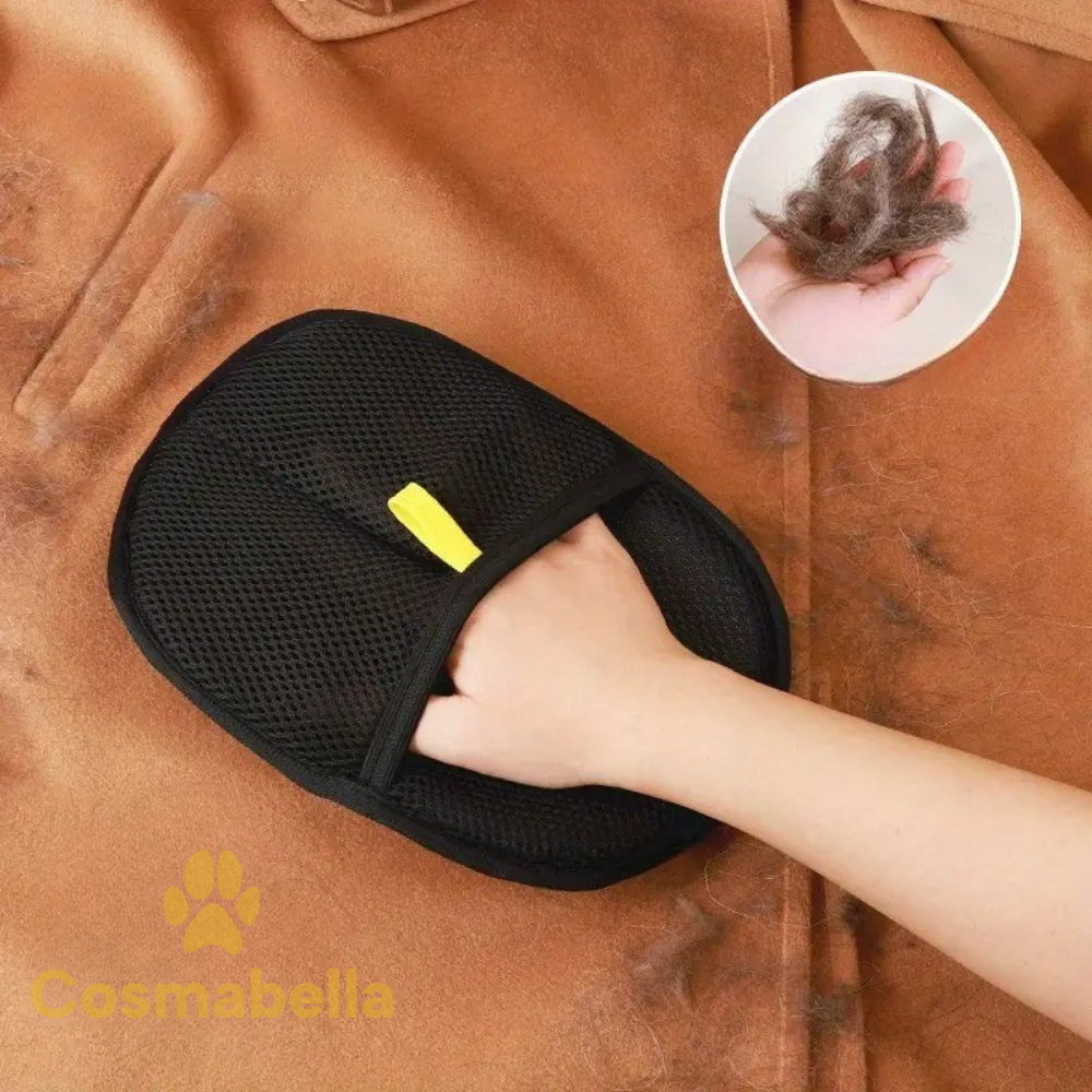 Verzamelde hondenharen na gebruik GroomGlove