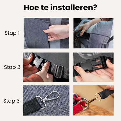 Luxe Honden Autostoel met Veiligheidsriem en Waterdicht Ontwerp – Comfortabele en Stijlvolle Reisoplossing voor Kleine Honden - 10