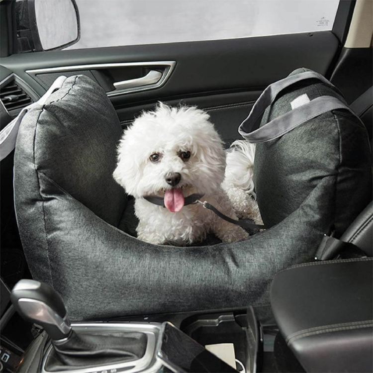 PawRide Luxe | Dog Car Seat with Safety Belt & Waterproof Cover | Comfortable Travel for Small Dogs 1