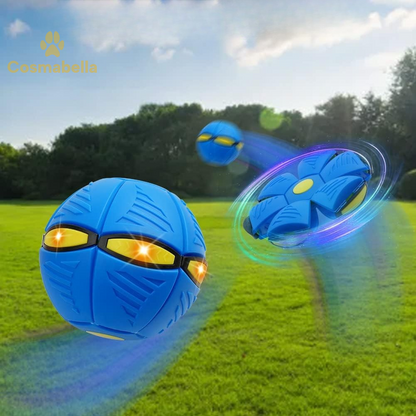 FlexiPlay 2-in-1 frisbee en bal met LED verlichting voor honden