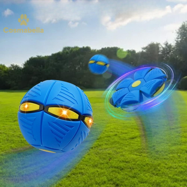 FlexiPlay 2-in-1 frisbee en bal met LED verlichting voor honden