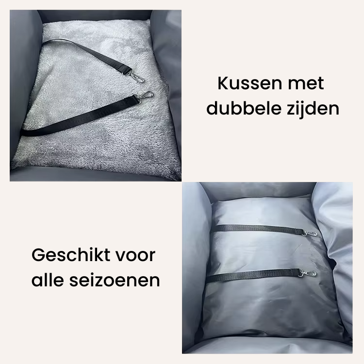Luxe Honden Autostoel met Veiligheidsriem en Waterdicht Ontwerp – Comfortabele en Stijlvolle Reisoplossing voor Kleine Honden - 8