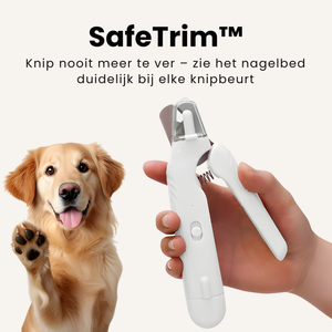 Veilige 2-in-1 Nageltrimmer met Dubbele LED-verlichting – Fluisterstil en Stressvrij voor Huisdieren - 1