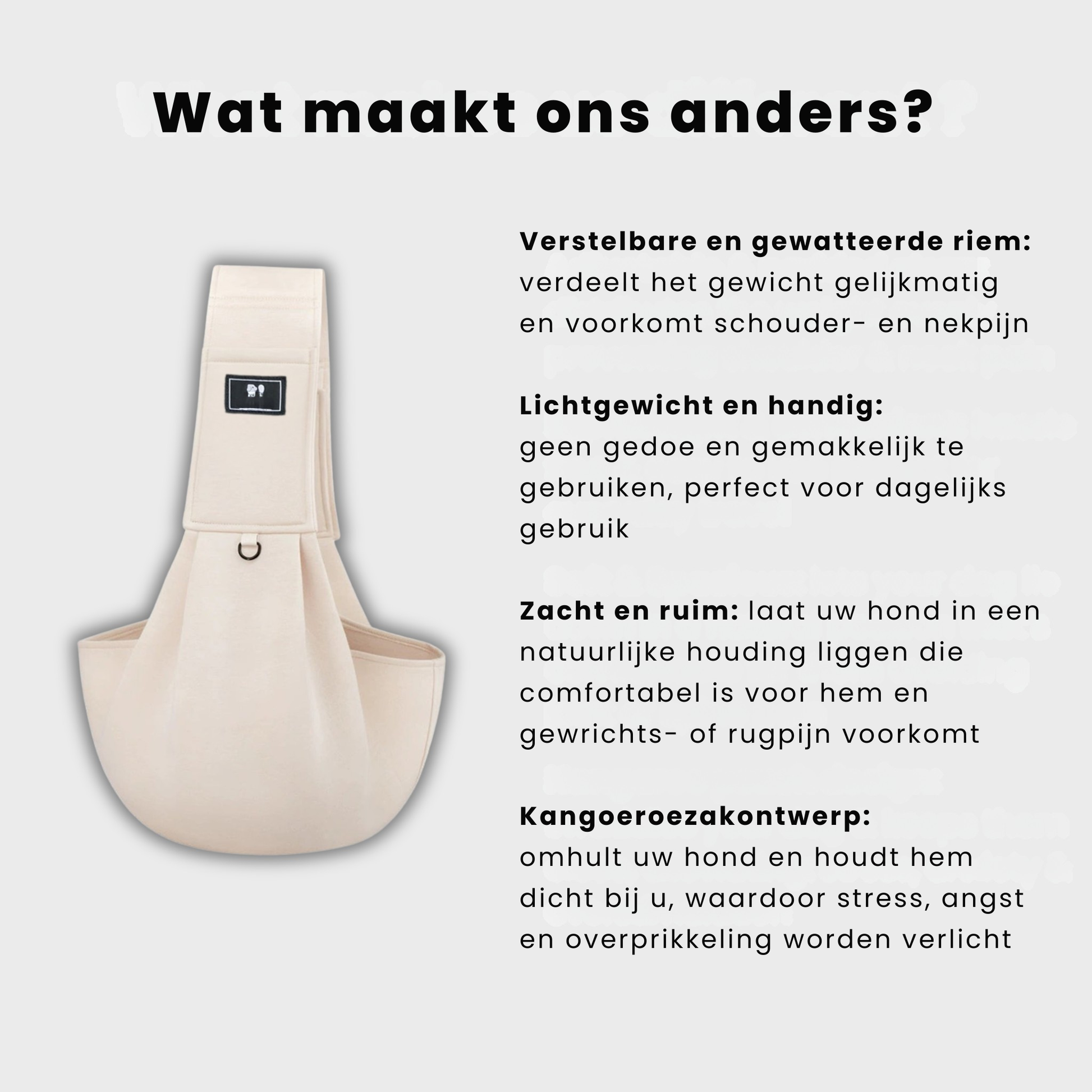 SnugCarry Draagzak voor Huisdieren – Zacht, Ademend en Ergonomisch – Ideaal voor Wandelen en Reizen met Honden en Katten tot 7,5 kg - 3