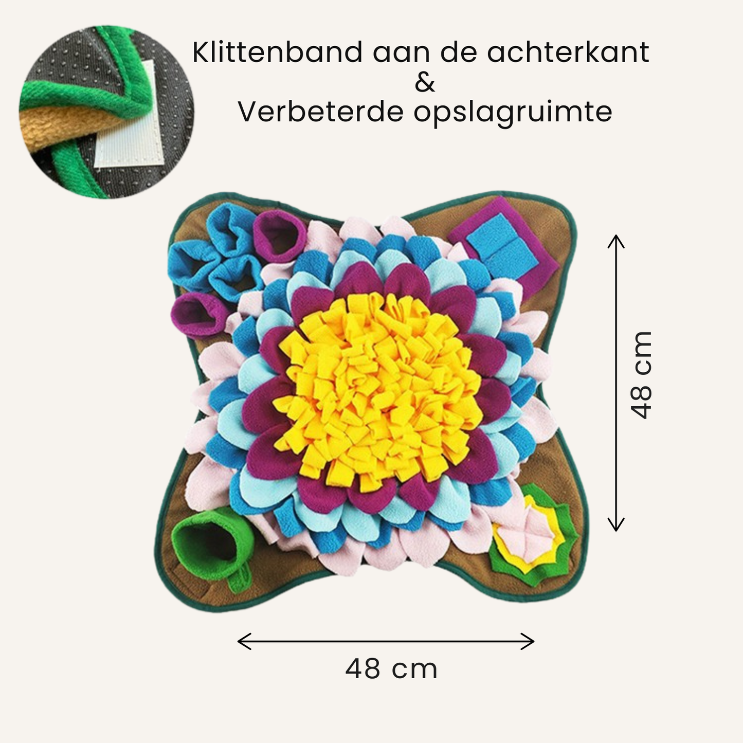 Snuffelmat voor Honden - Mentale Stimulatie, Vermindert Verveling en Stress, Wasbaar en Duurzaam, Geschikt voor Alle Rassen - 7