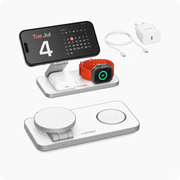 3-in-1 Wireless Charger | Fast Charging MagSafe Charger with Foldable Design for Ultimate Convenience 0