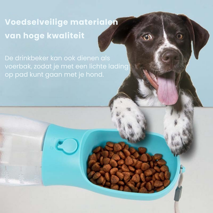 Slimme 3-in-1 Waterfles voor Honden met Snack- en Poepzakjeshouder – Altijd Vers Water en Hygiënisch Onderweg - 3