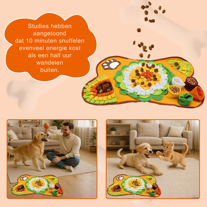 Snuffelmat voor Honden - Mentale Stimulatie, Vermindert Verveling en Stress, Wasbaar en Duurzaam, Geschikt voor Alle Rassen - 2