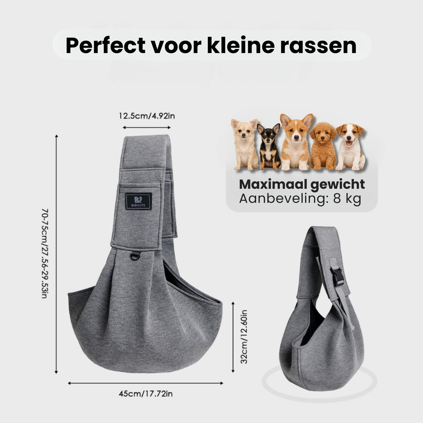 SnugCarry Draagzak voor Huisdieren – Zacht, Ademend en Ergonomisch – Ideaal voor Wandelen en Reizen met Honden en Katten tot 7,5 kg - 6