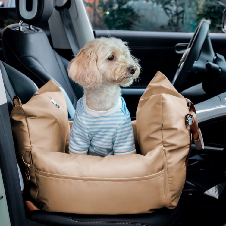 PawRide Luxe | Dog Car Seat with Safety Belt & Waterproof Cover | Comfortable Travel for Small Dogs 15