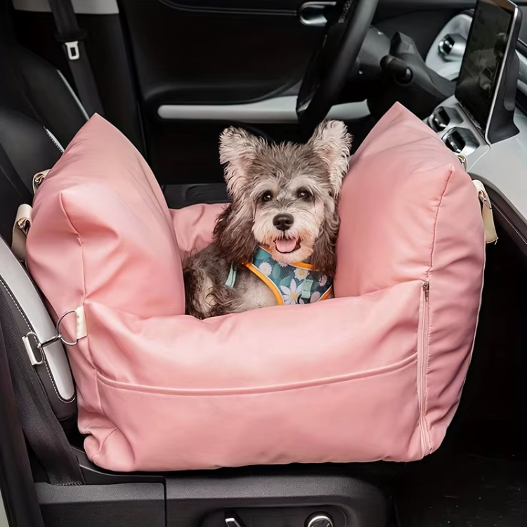 PawRide Luxe | Dog Car Seat with Safety Belt & Waterproof Cover | Comfortable Travel for Small Dogs 17