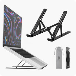 Adjustable Laptop Stand for Desk with Ergonomic Design & Foldable Feature for Comfort and Cooling 0