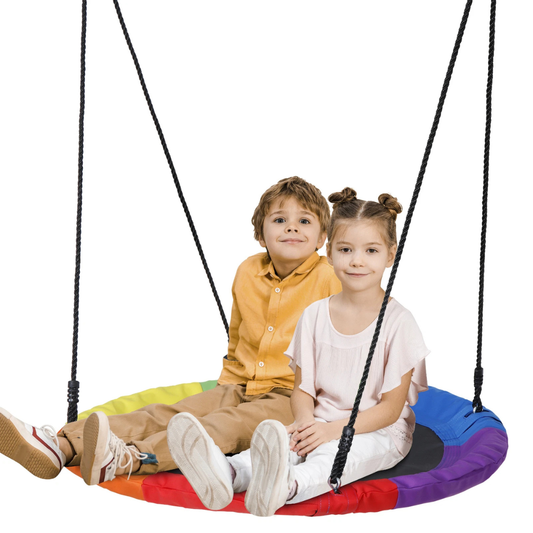 Adventure Swing | 40 Saucer Tree Swing with Durable Fabric | Safe Outdoor Fun for Kids 1