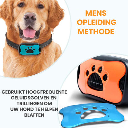 Anti Blaf Halsband – Geluidsgolven Technologie, Waterdicht & Verstelbaar voor Honden 4