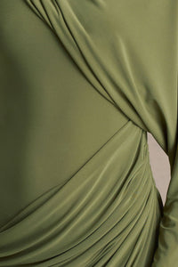 Aphra | Maxi Dress for Women with Cape Sleeve & High Neck Design | Elegant Stretch Jersey for Timeless Glamour 5