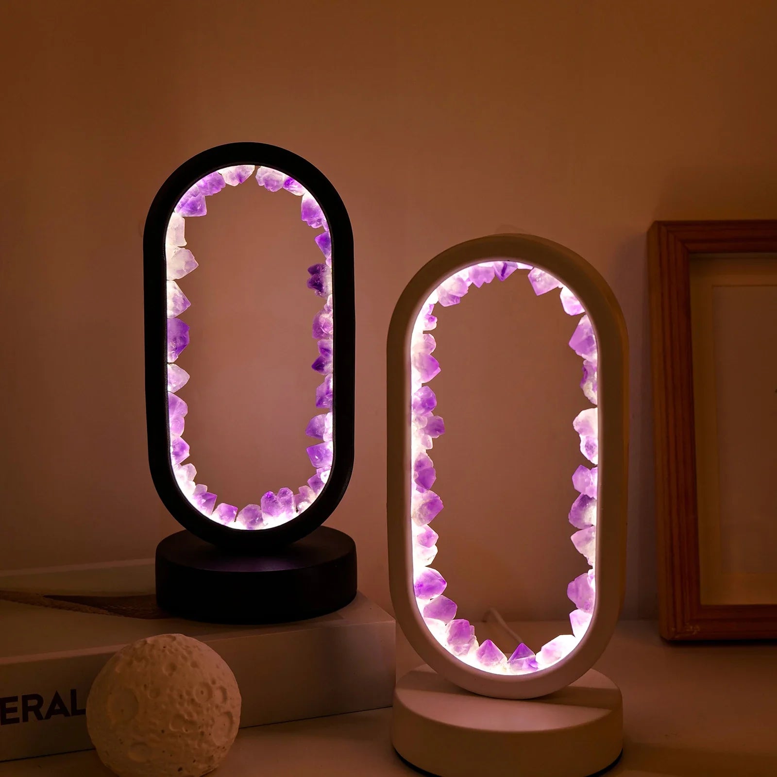 Natural Amethyst Lamp | Unique Handmade Crystal Décor with Soft Ambient Light | Tranquil Illumination for Relaxation 1