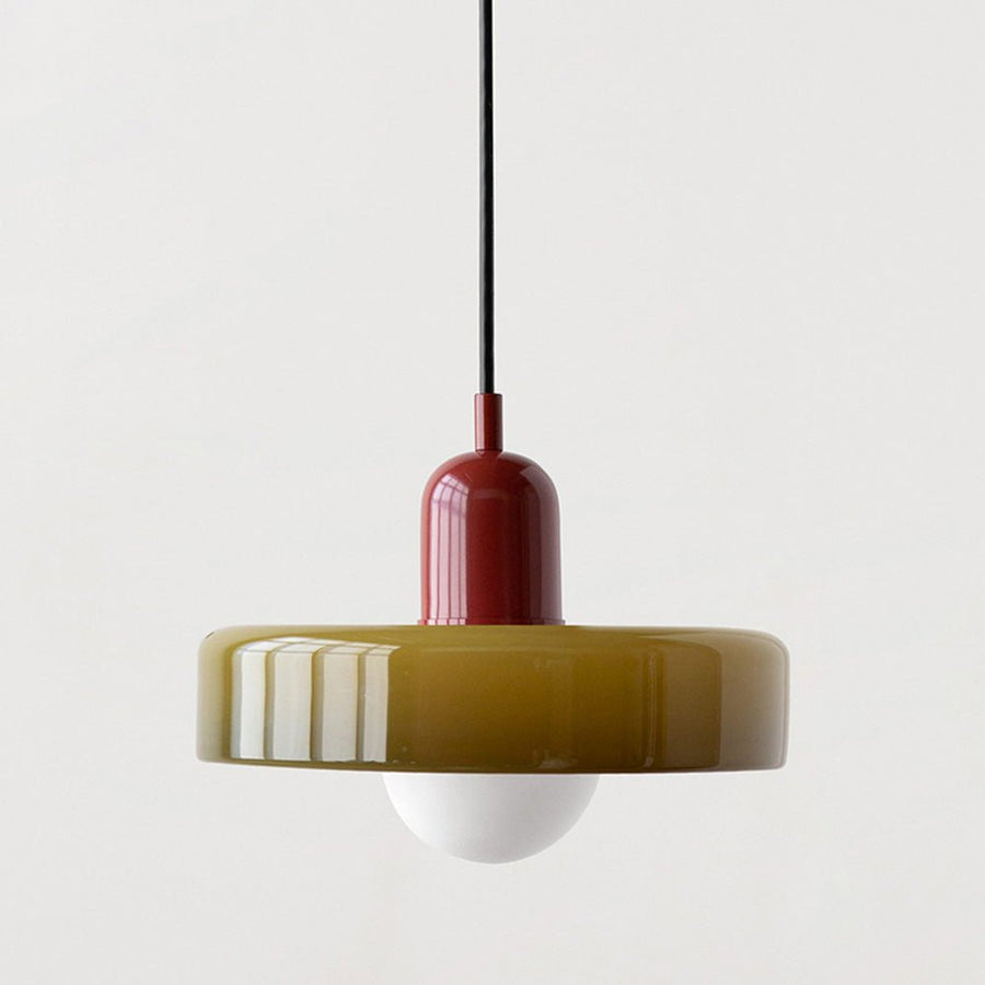 Bauhaus Collection | Modern Glass Pendant Light with Adjustable Height | Unique Stained Glass Design for Elegant Illumination 1