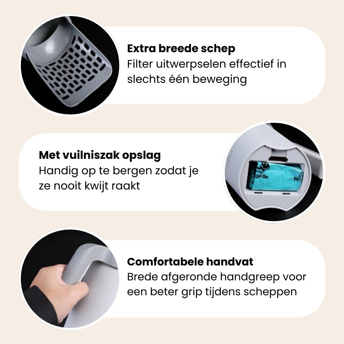 CharmPaws Kattenbakschep - Eenvoudig en Handsfree Opruimen 3