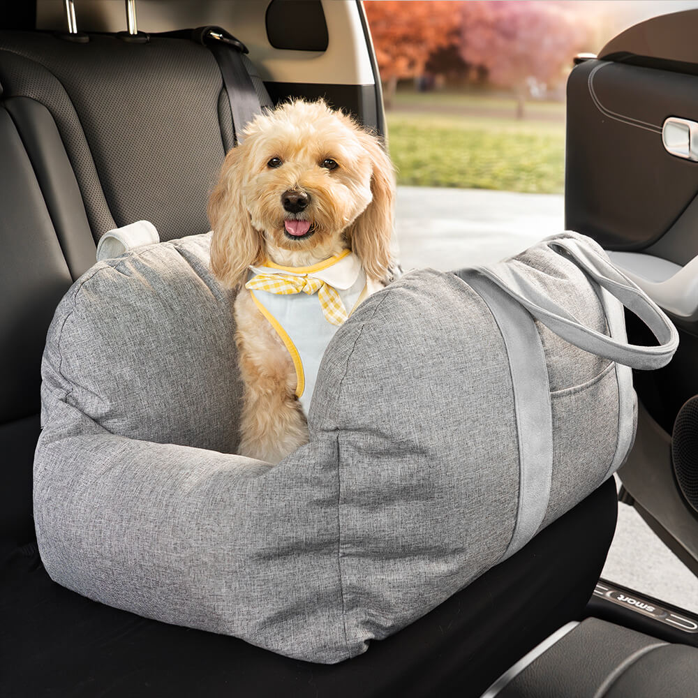 PawRide Luxe | Dog Car Seat with Safety Belt & Waterproof Cover | Comfortable Travel for Small Dogs 6