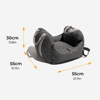 PawRide Luxe | Dog Car Seat with Safety Belt & Waterproof Cover | Comfortable Travel for Small Dogs 3