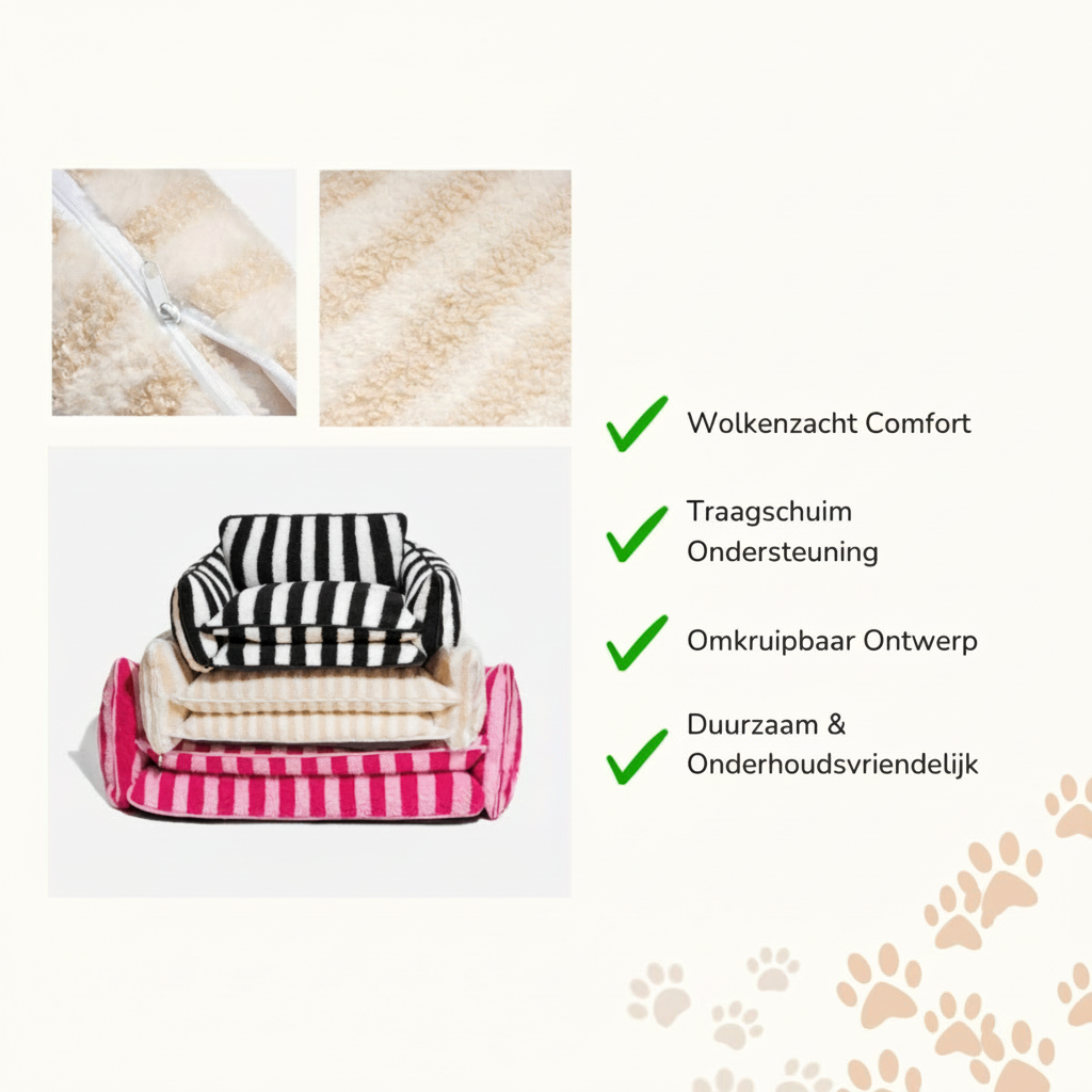 CoziNest Hondenbed Sofa voor Warmte en Comfort 6