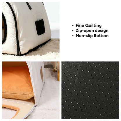 CozyNest – Waterafstotend Wasbaar Kattengrot & Hondenbed voor Diepe Slaap 5