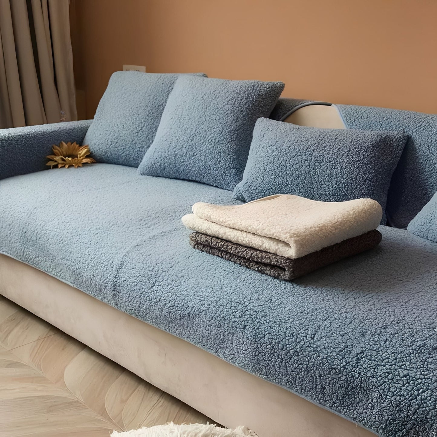 CozyWrap Antislip Teddy Bankhoes Voor Knusse Warmte 3