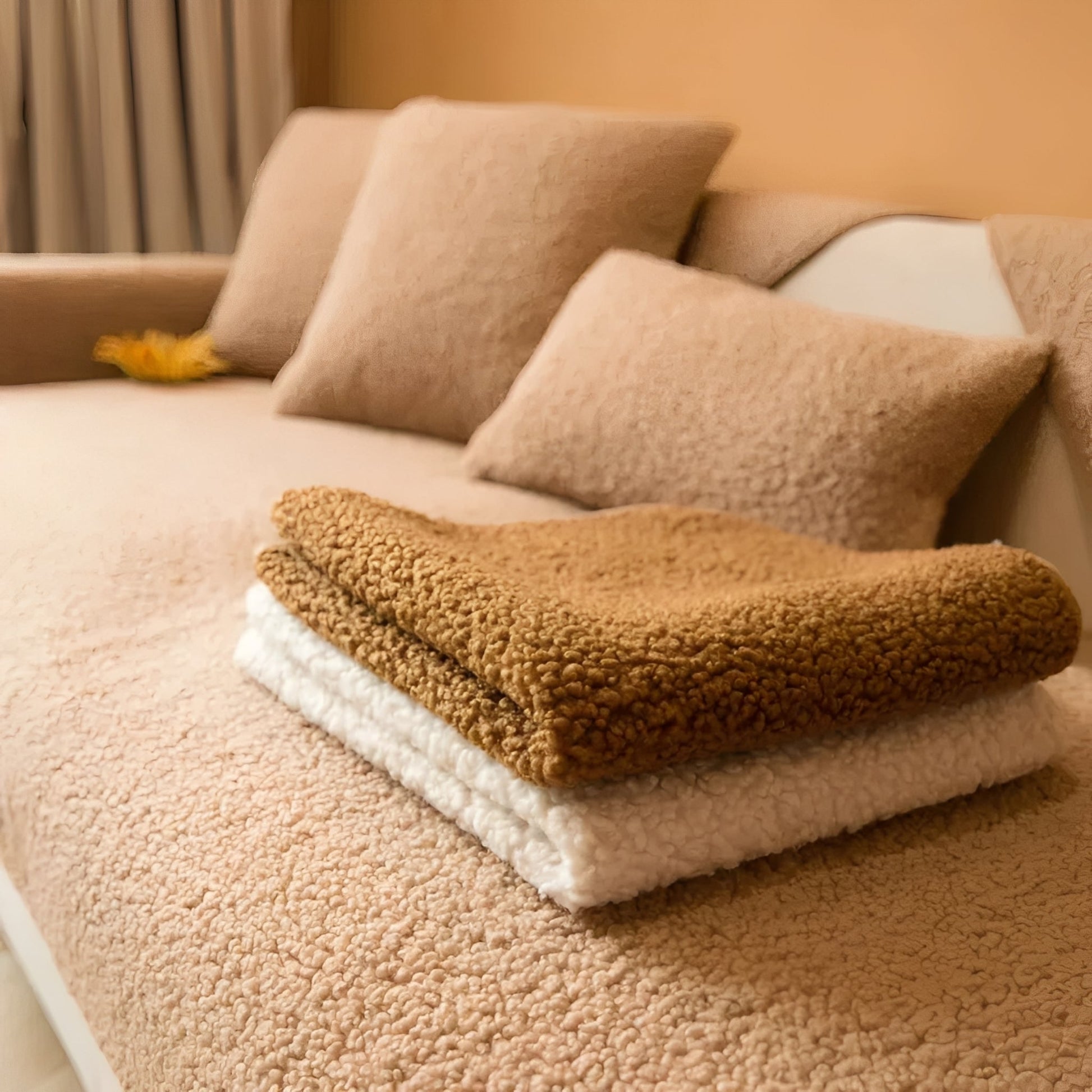 CozyWrap Antislip Teddy Bankhoes Voor Knusse Warmte 4