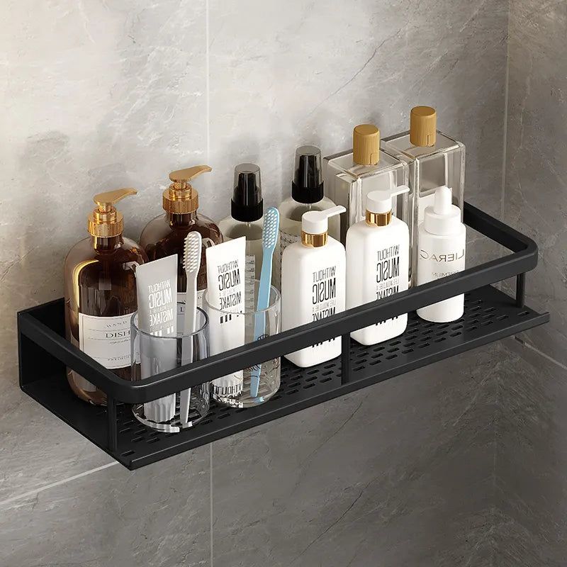 AluPro | Black Shower Caddy with Rust-Resistant Design | Space-Saving Shelf for Organized Bathrooms 1