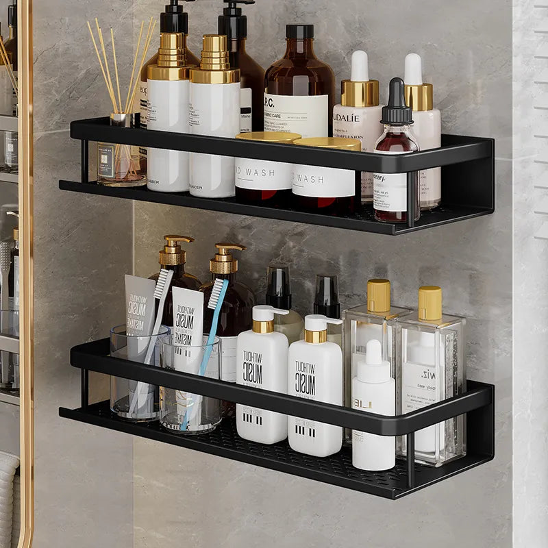 AluPro | Black Shower Caddy with Rust-Resistant Design | Space-Saving Shelf for Organized Bathrooms 2