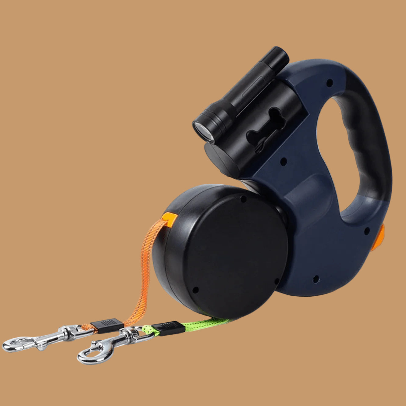 DuoLeash 2-in-1 Hondenriem met LED-Licht en 360° Draaimechanisme voor Twee Honden – Handige en Veilig Wandelen - 8