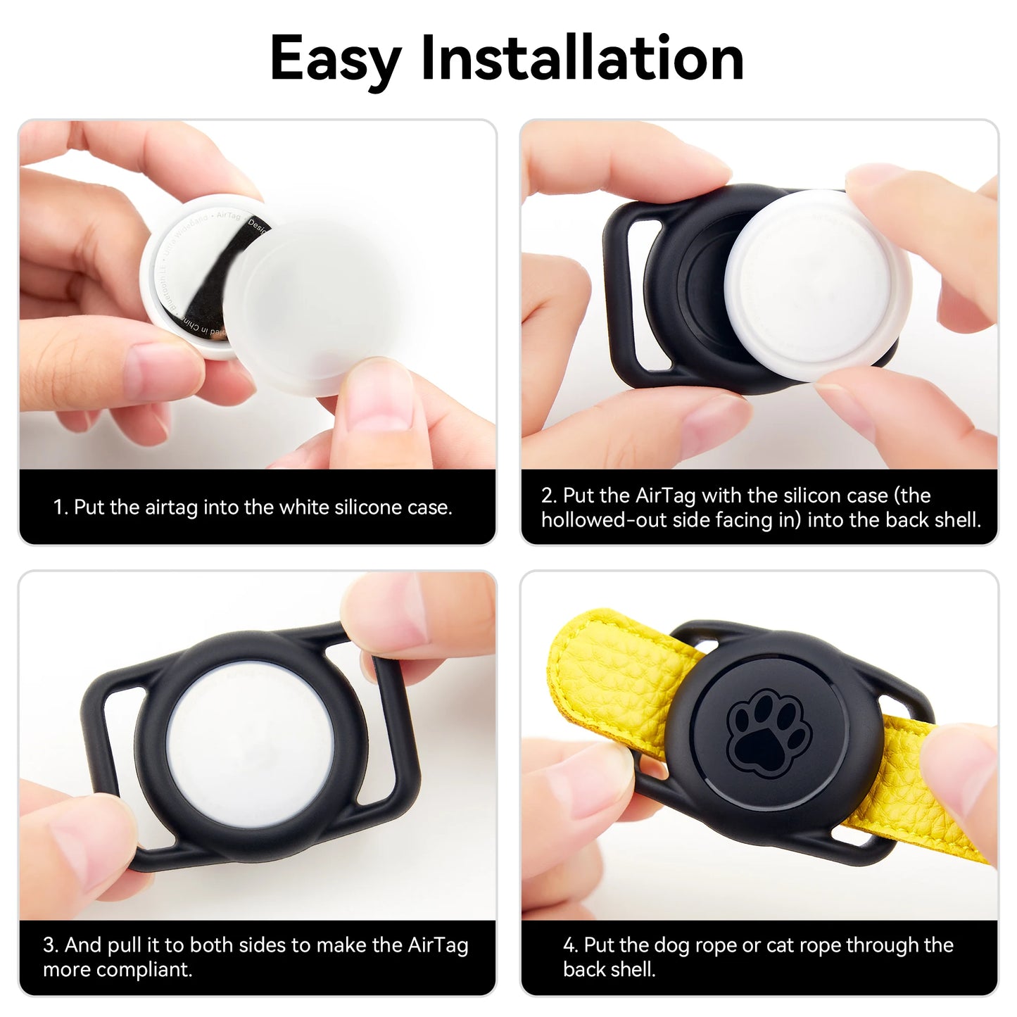 Duurzame Airtag Halsbandhouder Voor Huisdieren - Veilig En Waterdicht 3