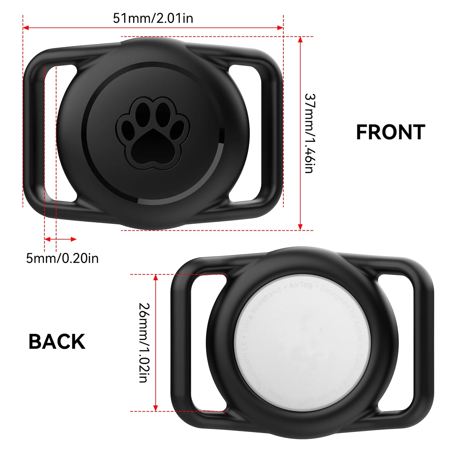 Duurzame Airtag Halsbandhouder Voor Huisdieren - Veilig En Waterdicht 5
