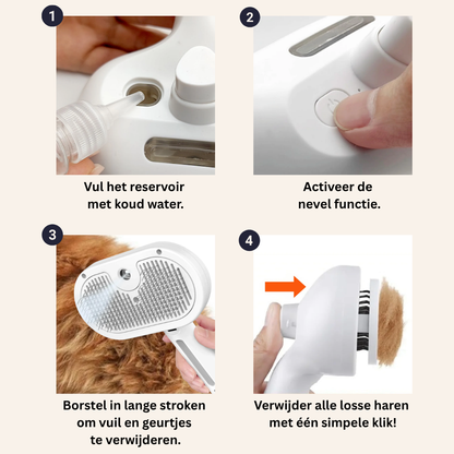 USB-oplaadbare stoomborstel met stoomfunctie