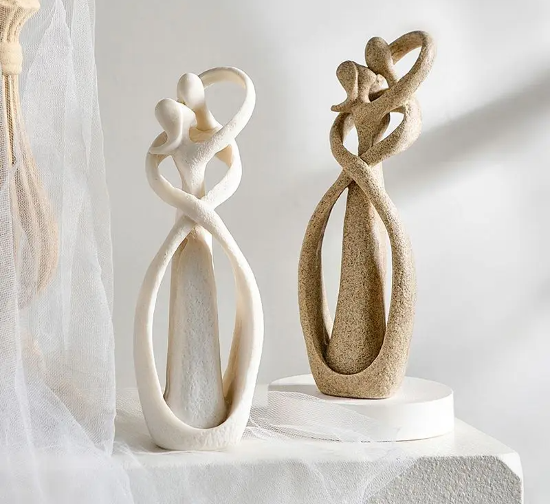 Timeless Embrace | Abstract Sculpture with Artistic Elegance | Unique Home Decor for Lasting Love 1