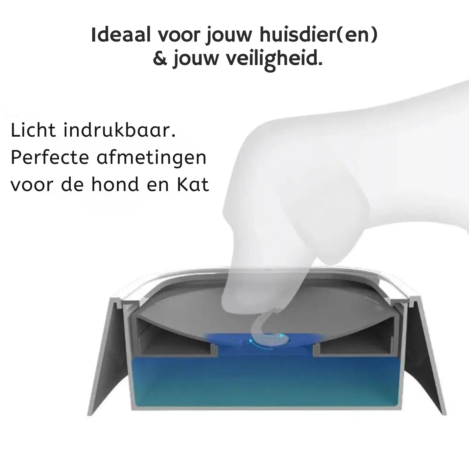 Els Pet Anti-Spat Waterbak voor Honden en Katten - Droge Vloeren 6