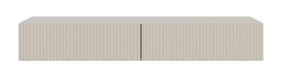 Vesper Modern Floating Dressing Table with Push-to-Open Drawers, Light Grey, 110 x 40 x 16 cm