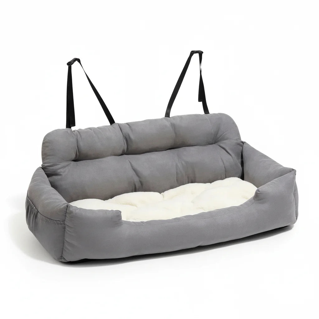 Katoenen Hondenmand Voor Auto - Comfortabele Reis Voor Huisdieren 0