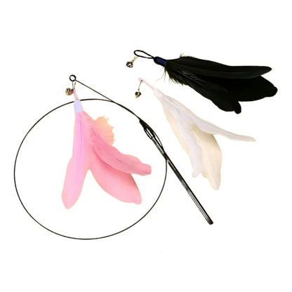 SwiftPaw™ Interactief Kattenspeelgoed met Zuignap - Zelfspelende Hengel met Vogel & Muis - Tegen Verveling & Stress