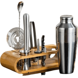 Elegant Mixology Set | 10-Piece Stainless Steel Cocktail Kit with Stylish Organizer for Home Bartending 1