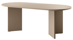 Philipa Modern Oval Melamine Wood Dining Table with Angled Legs