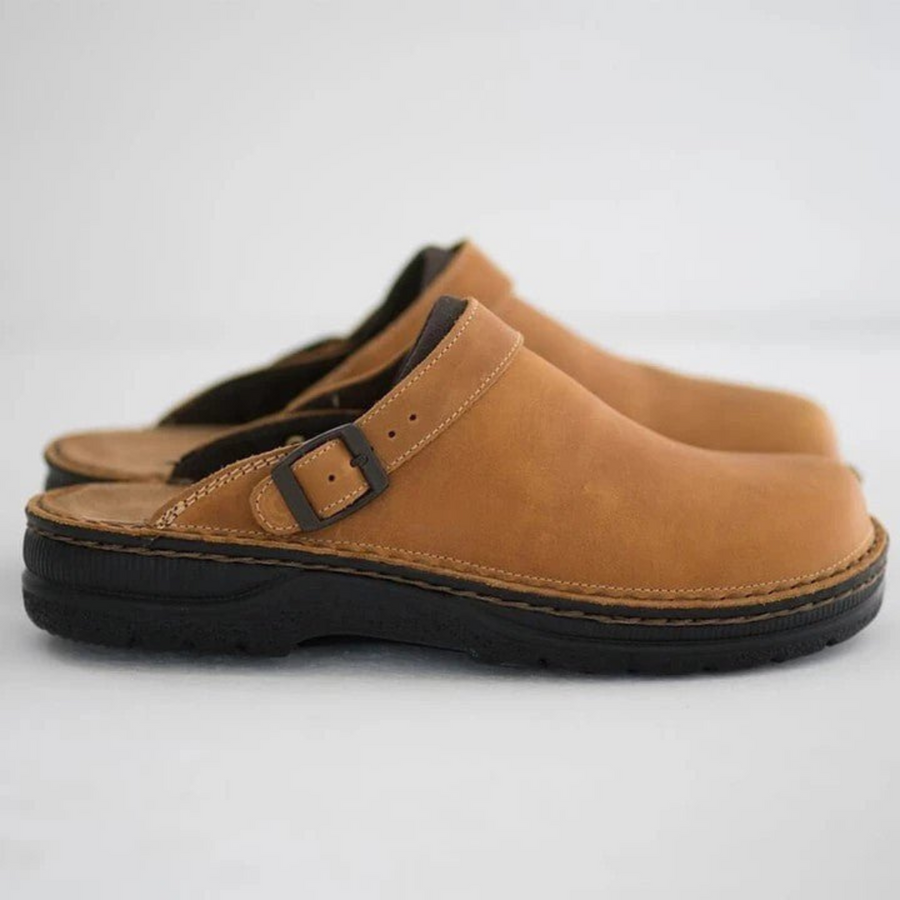 Stylish Men's Clogs with Orthopedic Support | Durable Leather Design for All-Day Comfort 1