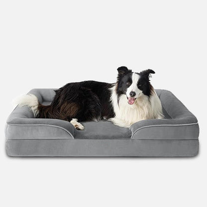Premium Orthopedisch Hondenbed met Traagschuim, 4-Zijdige Bolsters en Antislip Onderzijde 10