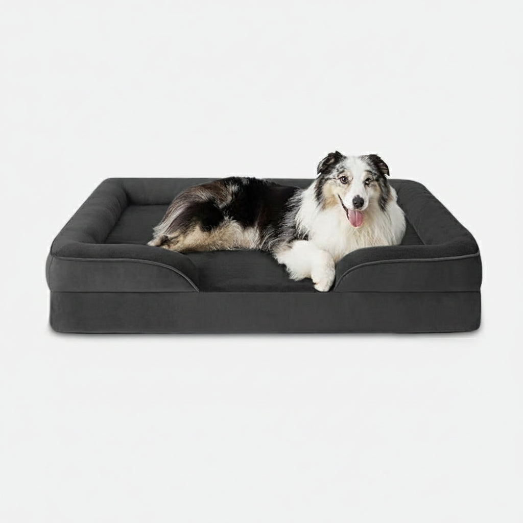 Premium Orthopedisch Hondenbed met Traagschuim, 4-Zijdige Bolsters en Antislip Onderzijde 11