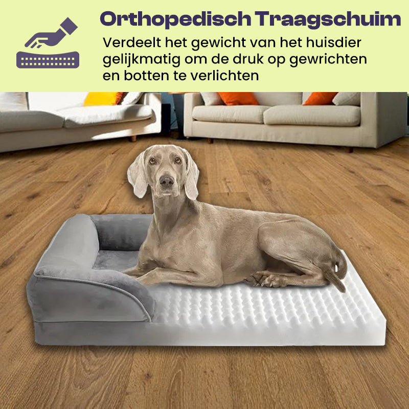 Premium Orthopedisch Hondenbed met Traagschuim, 4-Zijdige Bolsters en Antislip Onderzijde 2