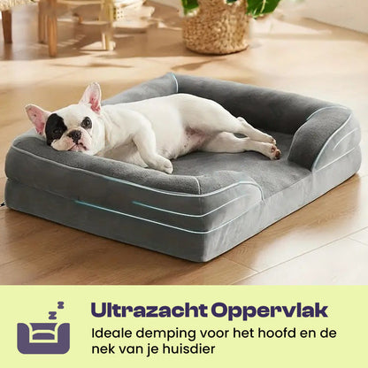 Premium Orthopedisch Hondenbed met Traagschuim, 4-Zijdige Bolsters en Antislip Onderzijde 3
