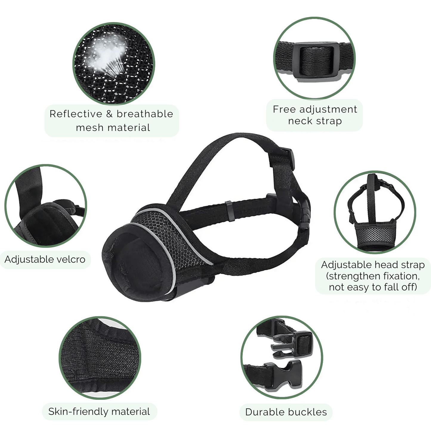 Reflecterende Honden Muilkorf - Veilig en Comfortabel 1