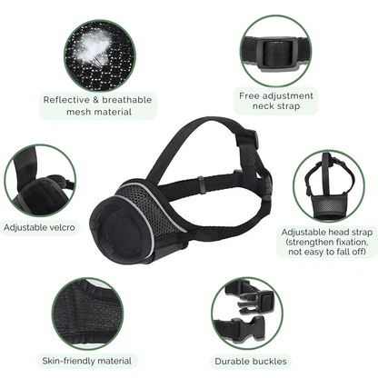 Reflecterende Honden Muilkorf - Veilig en Comfortabel 1