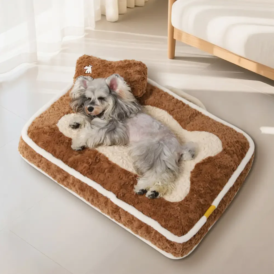 PawCloud™ Luxe Pluche Hondenbed – Zacht & Wasbaar Huisdierenbed