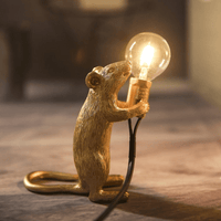 Whimsical Mouse Table Lamp | Unique Resin Design with LED Light | Playful Decor for Cozy Spaces 1